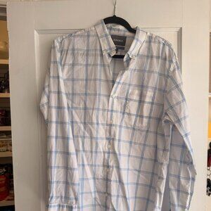 Bonobos Mens Slim Fit Button-down Shirt - Blue Windowpane Sz Large